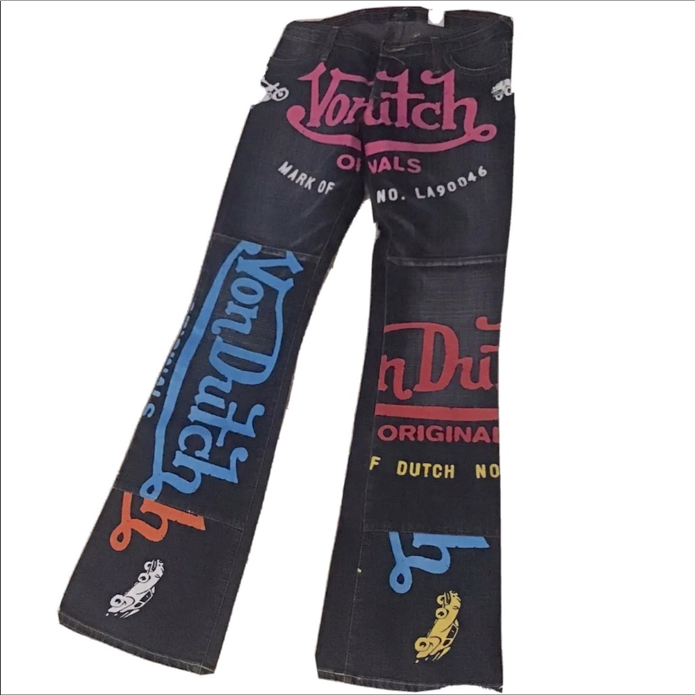 Y2K Vtg New Old Stock Von Dutch Gasoline Garage Graffiti Jeans Women's Size 27